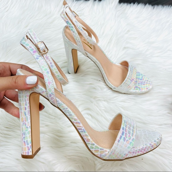 White snake iridescent heel - Picture 4 of 7